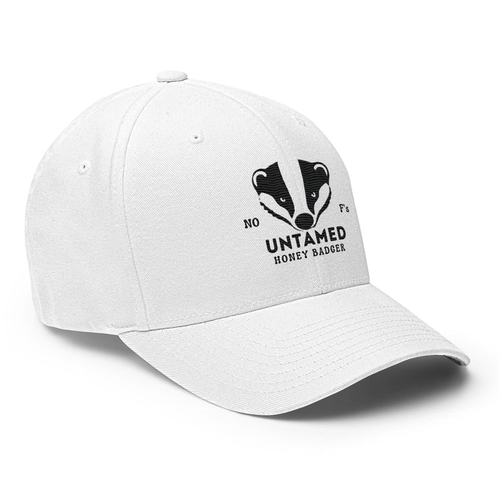 Embroidered Untamed Badger Structured Twill Cap, Stretch Fit Athletic Hat Wildlife Hat