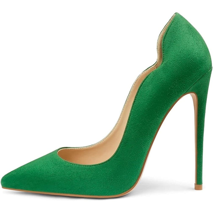 COLETER Green / 10 COLETER Women's Stiletto High Heels: 4.72-Inch Pointed Toe Dress Shoes, SZ 10