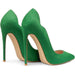 COLETER Green / 10 COLETER Women's Stiletto High Heels: 4.72-Inch Pointed Toe Dress Shoes, SZ 10