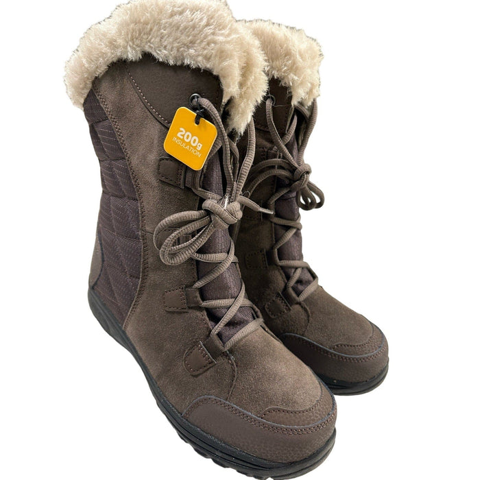 Columbia Brown / 7 Columbia Women's Ice Maiden II Winter Boot: Waterproof, Insulated, SZ 7 Shoes