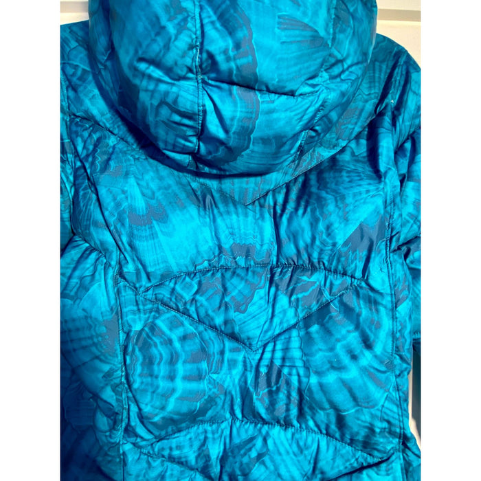 Columbia Small / Blue Women's Columbia Tie-Dye Blue Puffer Jacket * Omni Heat Excellent Condition WC37