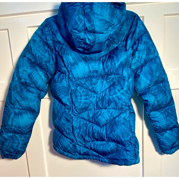 Columbia Small / Blue Women's Columbia Tie-Dye Blue Puffer Jacket * Omni Heat Excellent Condition WC37