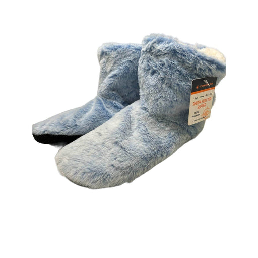 Compass One Size Fits Most / Blue COMPASS Women's Sherpa Slipper High Top Booties Shoes One Size Fits Most NEW