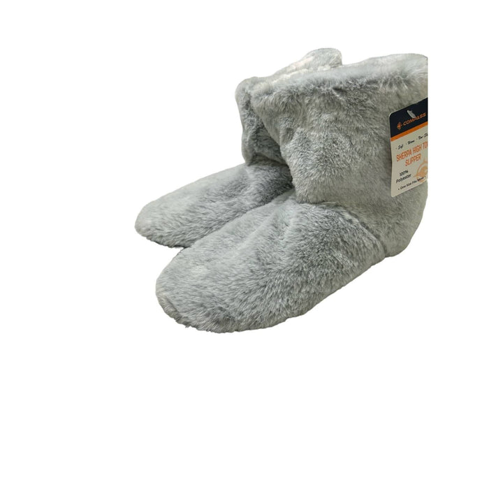 Compass One Size Fits Most / Gray "COMPASS Women's Sherpa Slipper Booties - One Size - Cozy & NEW"