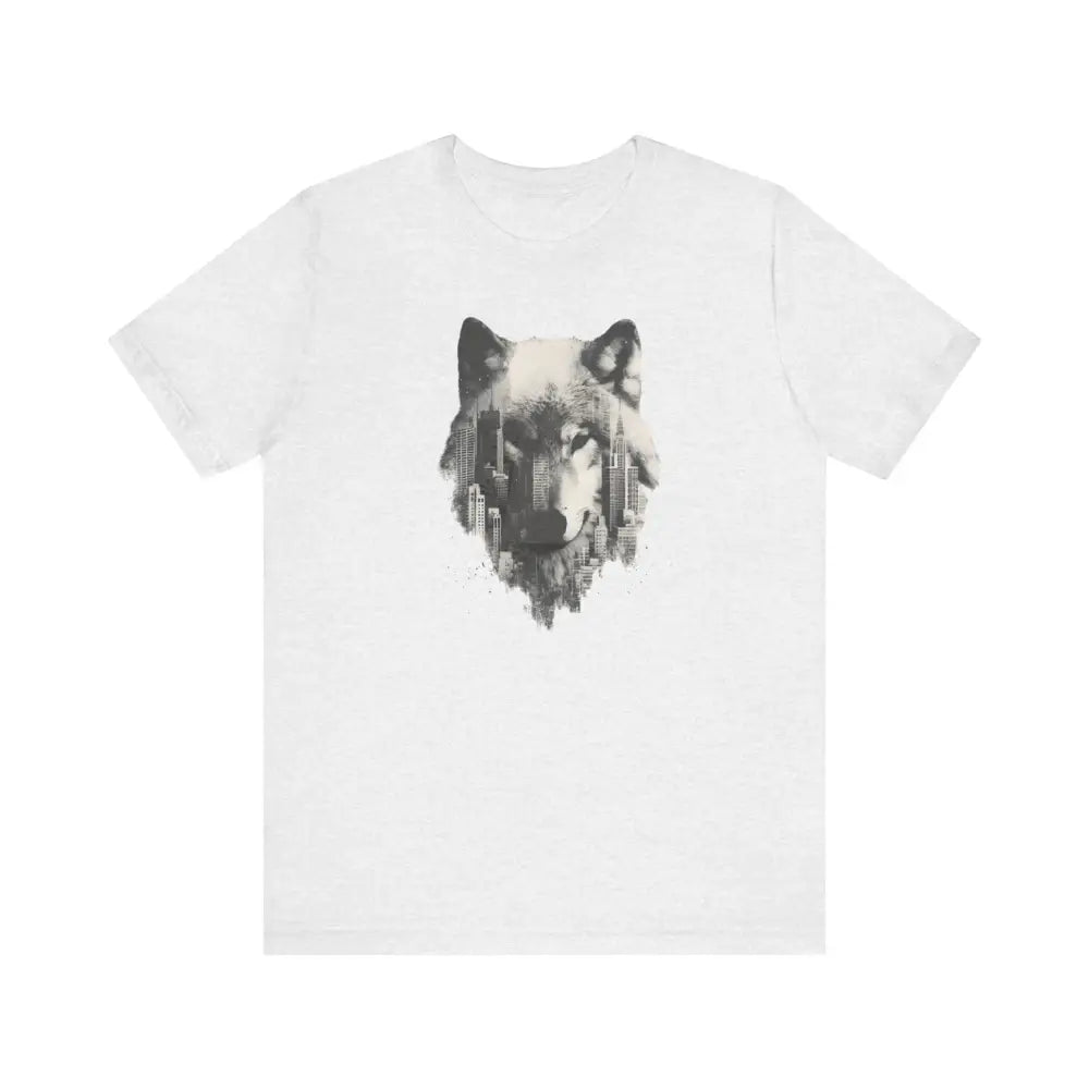 Concrete Jungle Wolf unisex jersey short sleeve tee with Trini Skies graphic