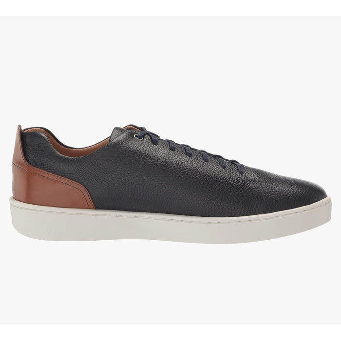 Couture Donald J Pliner 9 / Navy Blue/ Brown / Leather "Donald Pliner Men's Sneaker, Tumbled Calf, Size 9, Navy Blue"