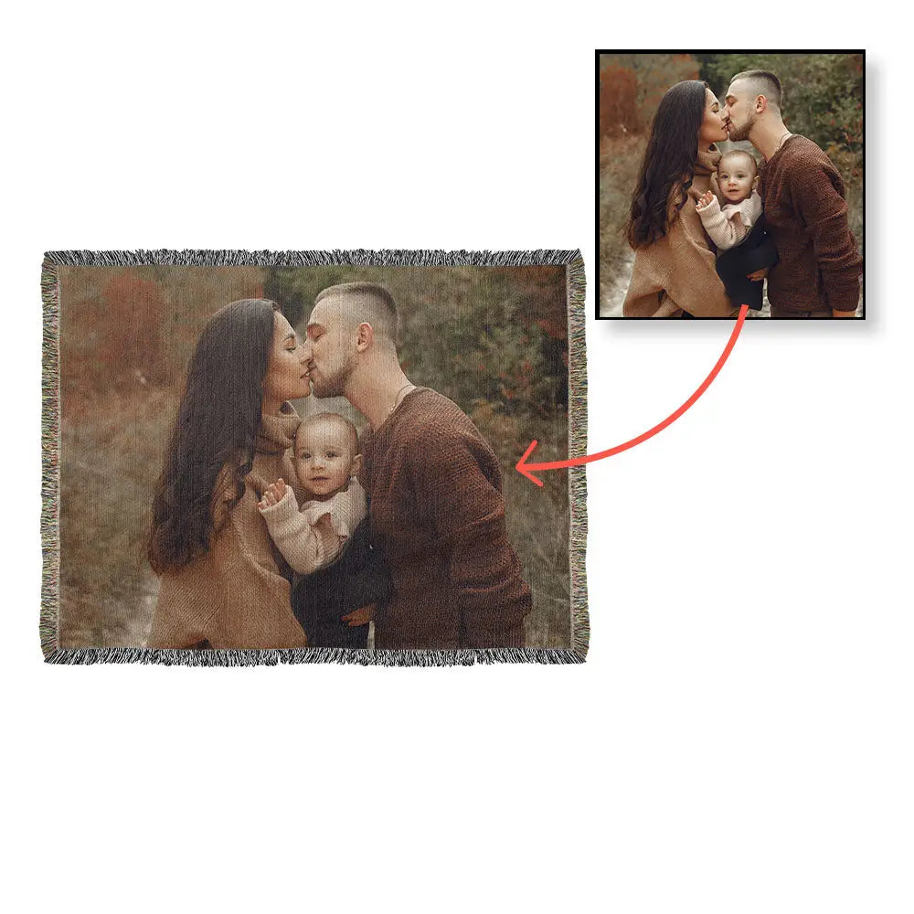 Cozy custom photo woven blanket by Trini Skies Graphics