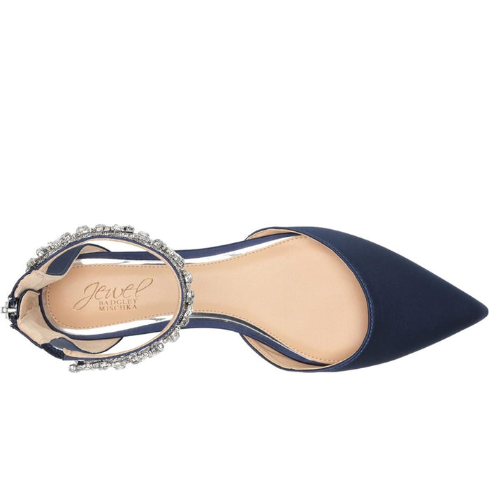 Jewel Badgley Mischka Cassidy Flat Pointed Shoe Sz 8.5 Elegant Comfortable Shoes