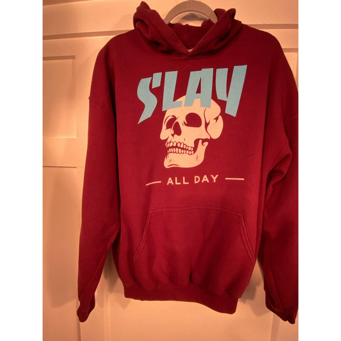 Gildan Heavy Duty Slay All Day Pullover Preowned Hoodie * Men's Size XL MSS11