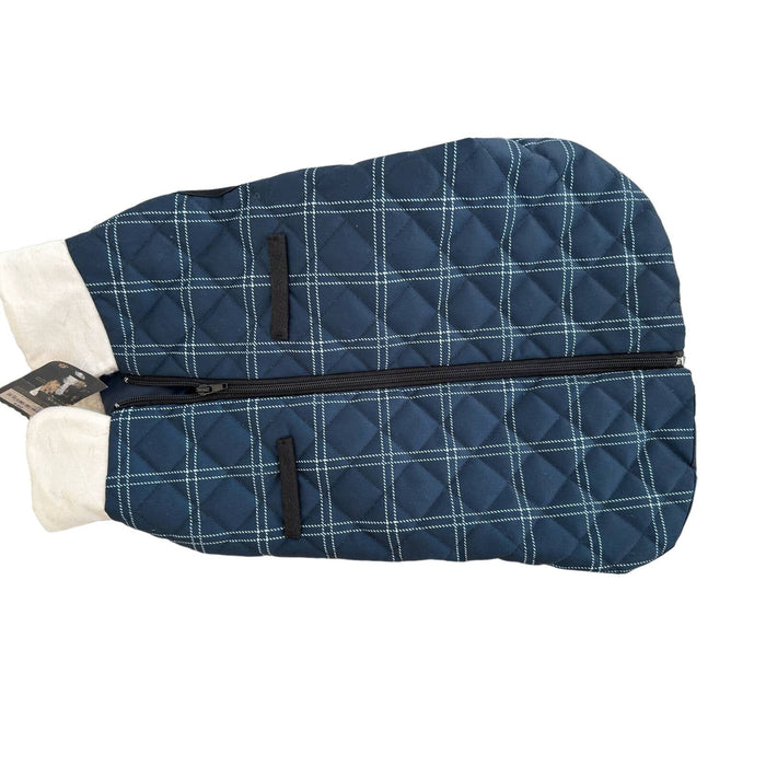 Paw & Tail Blue Plaid Dog Coat * Stylish Vest for Dogs, Size L