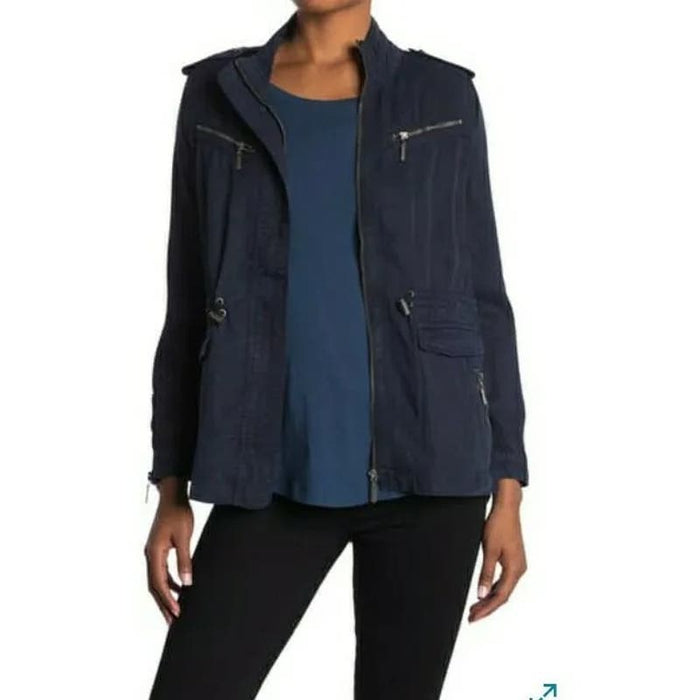 MAX Jeans Women's Utility Zip Front Jacket - Martini Navy, Size XS * wom511