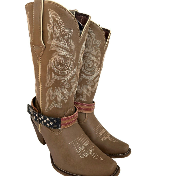 Durango Crush Women's Flag Accessory Western Boot SZ 7.5 M, Stylish Comfortable