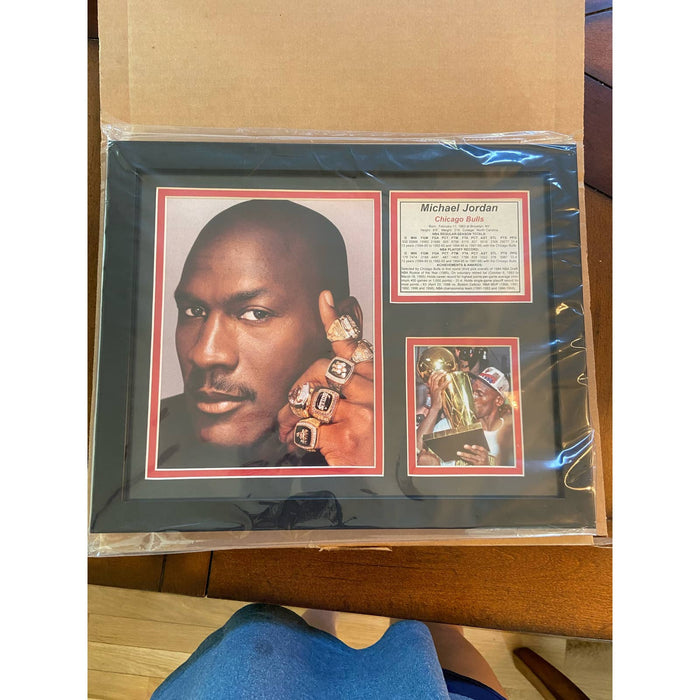 Legends Never Die"Michael Jordan Rings" Framed Photo Collage, 11 x 14-Inch