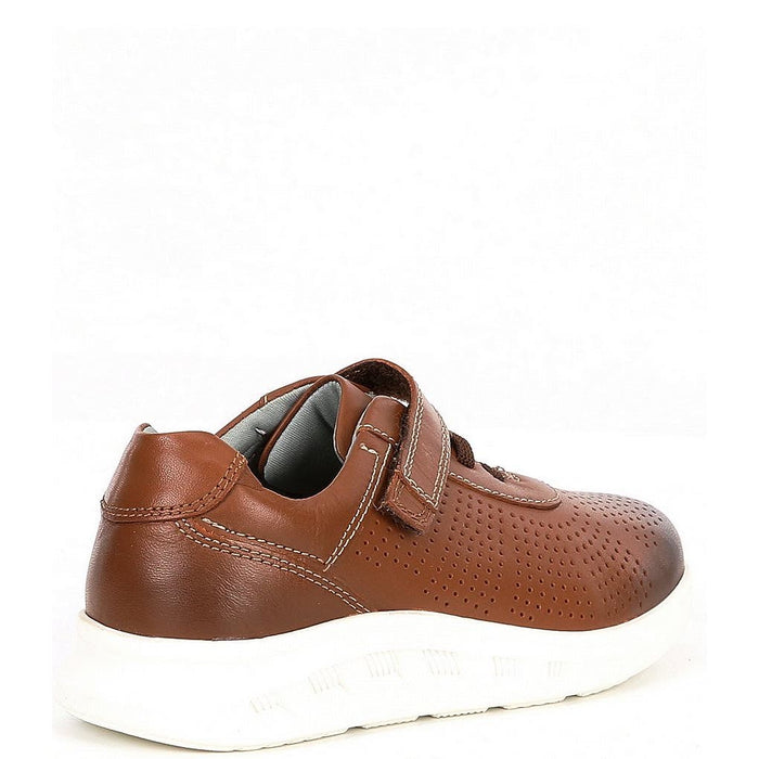 "Johnston & Murphy Boys Activate U-Throat Leather Sneakers - Size 8M, Classic Style and Comfort"