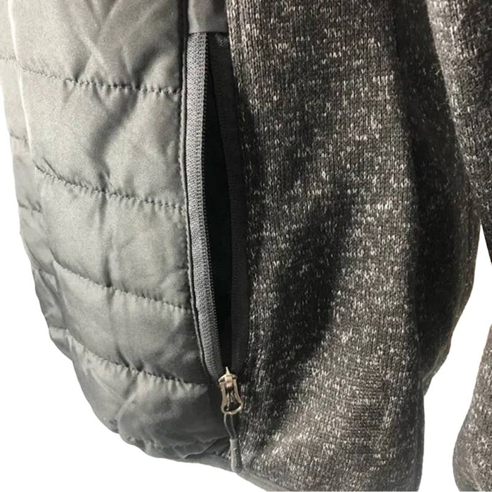 Reebok Black & Black Heather Fleece Women’s Puffer Jacket - Size Medium * wom106