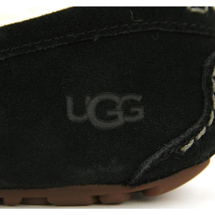 UGG Women's Ansley Slipper - Black, Size 6 D, Cozy & Stylish Suede Moccasin