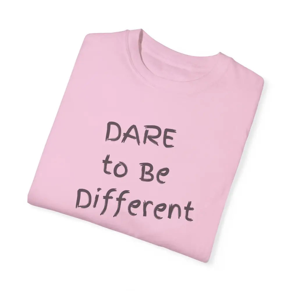 Neatly folded light pink Trini Skies garment-dyed t-shirt