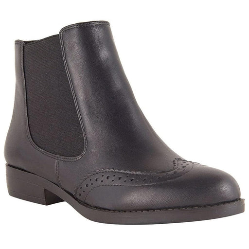 David Tate David Tate Tilly Black Nappa Leather Bootie Size 7 WW, Ankle Height, Zip Closure