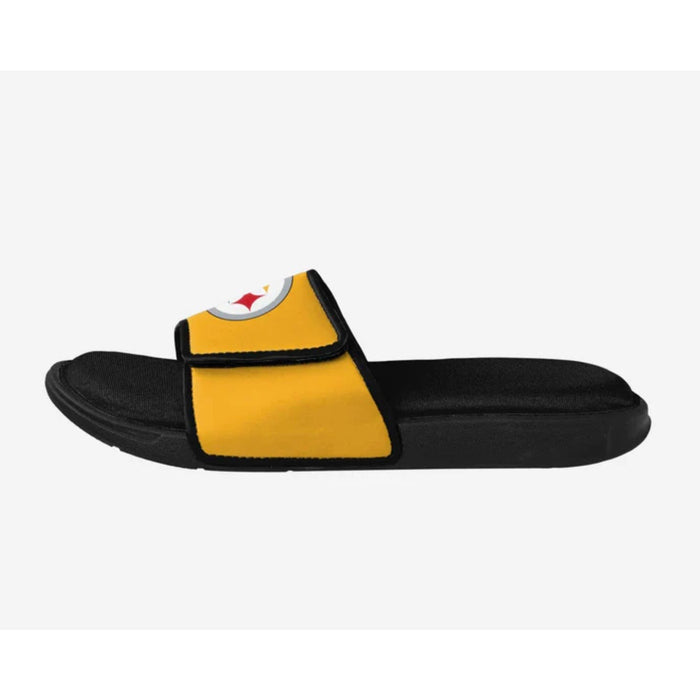 "FOCO Pittsburgh Steelers Foam Sport Slide, Size 7/8, Comfortable Footwear"