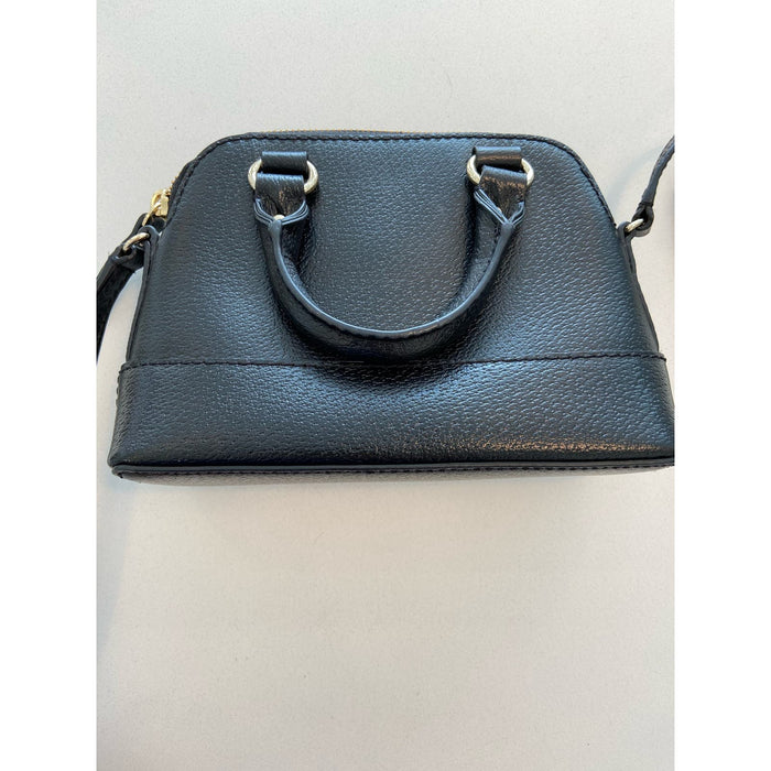 Kate Spade Mini Black Leather Handbag: Chic and Timeless mini purse MSRP $199