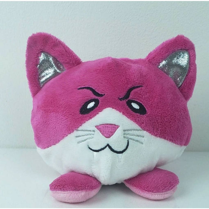 Stuffed Animal Plush Toy Pink Fox Reversible HUG ME Metallic Ears