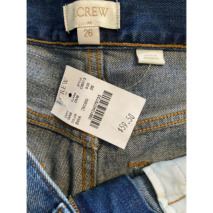J.Crew Dark Denim Cut Off Distressed Jean Shorts - Size 26, Trendy * WS14