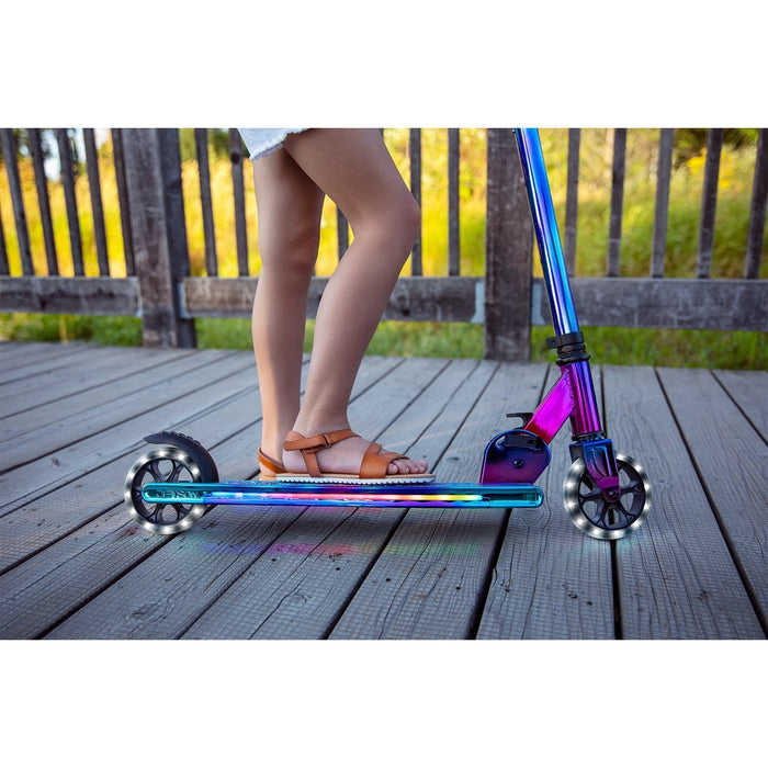 Jetson Mars Iridescent Kick Scooter - Light-Up Folding Scooter for Kids