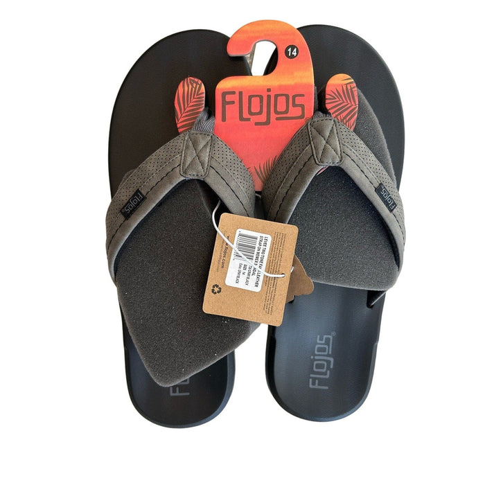 Flojos Men's Levee Flat Sandal Water Resistant, Size 14, Comfortable Slip-On