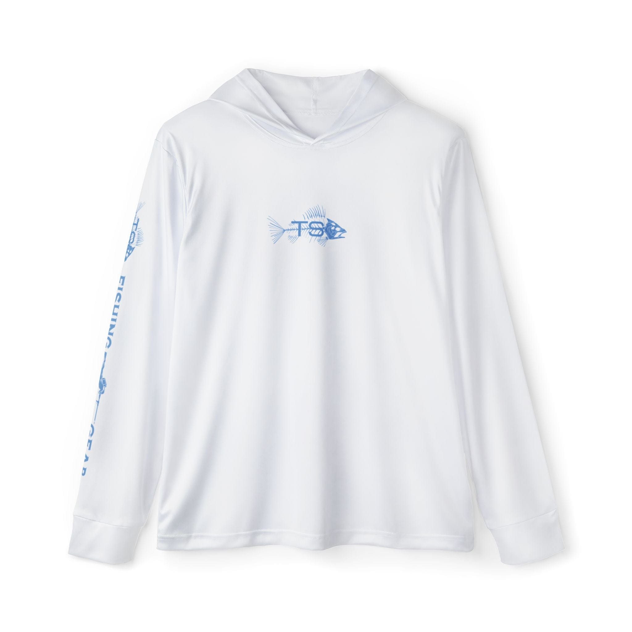 Deep Blue Offshore Fishing Unisex Performance Hoodie, 100% Polyester, Quick - Dry Activewear. - Triniskies