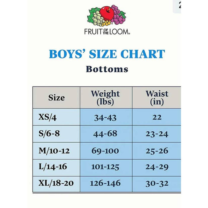 Fruit of the Loom Boys' Boxer Briefs Underwear  L 14-16 UW07