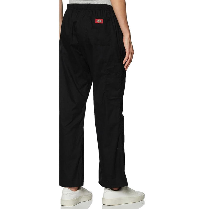 Dickies Girl Medium / Black Dickies Women's Signature Mid Rise Drawstring Scrubs Cargo Pant - Size M * WJ22