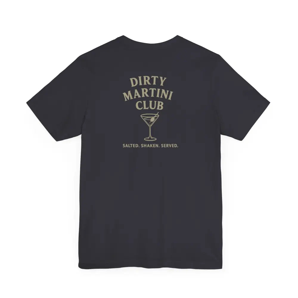 Dark grey Dirty Martini Club graphic tee by Trini Skies Supply