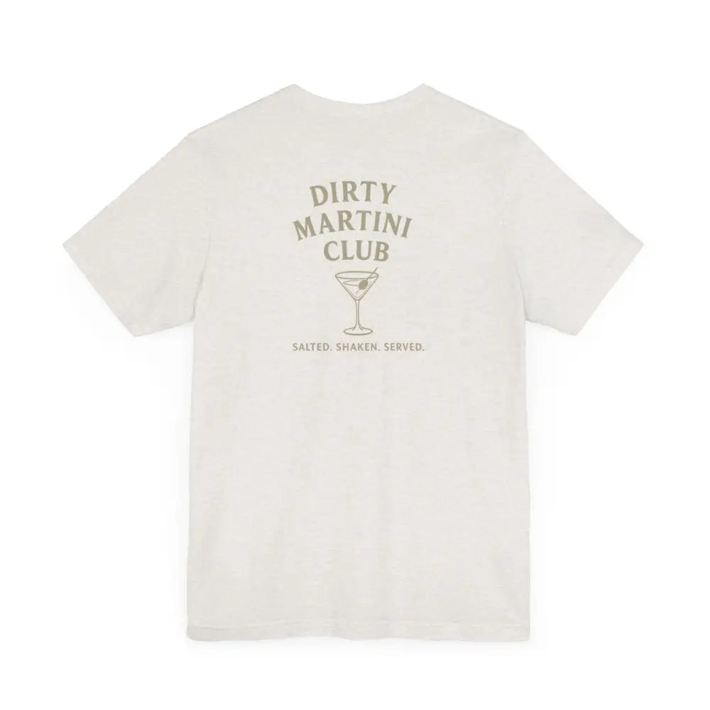 White Dirty Martini Club Graphic Tee by Trini Skies Supply