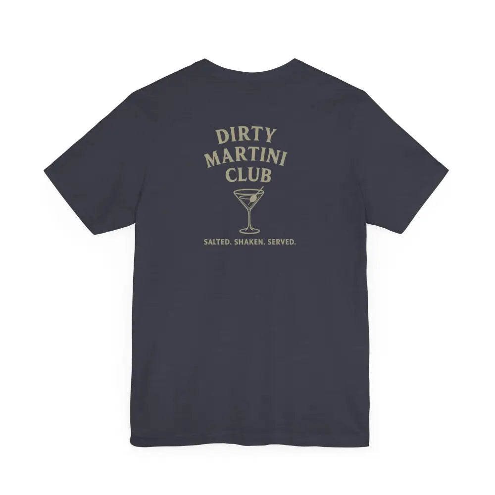 Dark blue Dirty Martini Club graphic tee by Trini Skies Supply