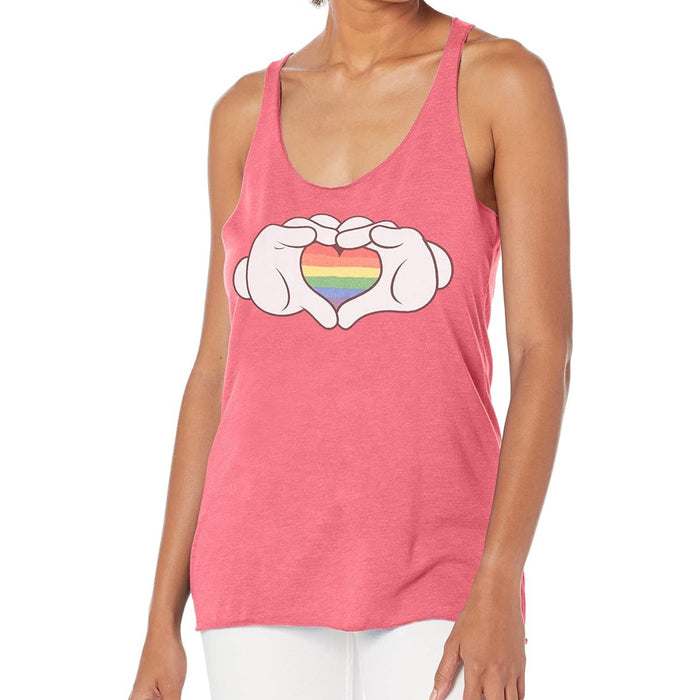 Disney XS / Pink Disney Classic Mickey Rainbow Love Women's Tank Top Size XS * Wom1110