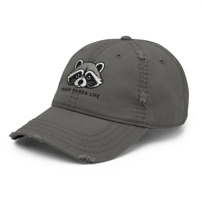 Embroidered Trash Panda Life Distressed Dad Hat – Edgy & Fun Wildlife Funny Stylish Hat