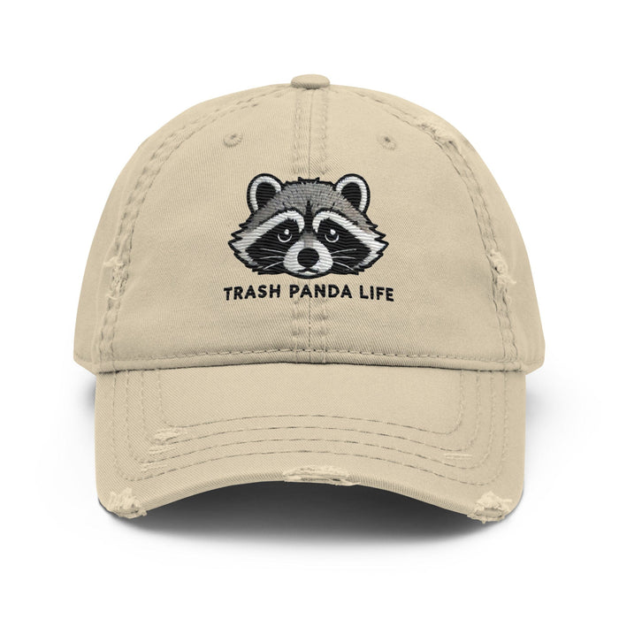 Embroidered Trash Panda Life Distressed Dad Hat – Edgy & Fun Wildlife Funny Stylish Hat