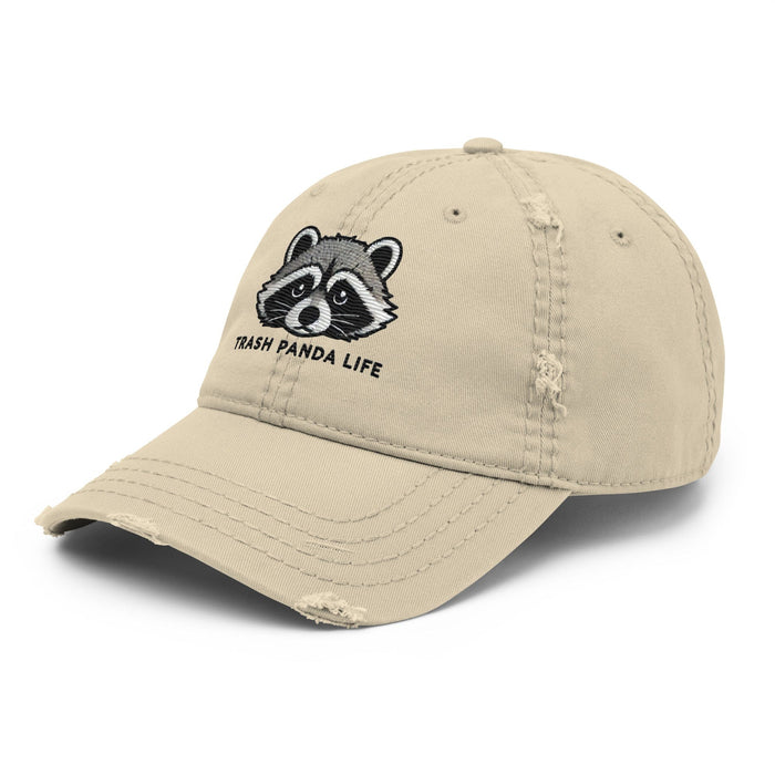 Embroidered Trash Panda Life Distressed Dad Hat – Edgy & Fun Wildlife Funny Stylish Hat