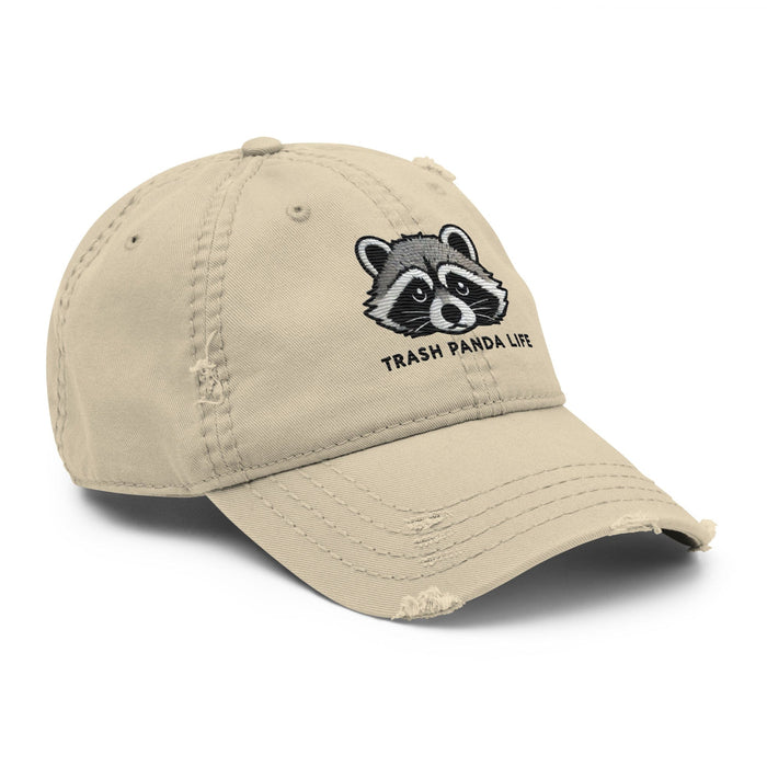 Embroidered Trash Panda Life Distressed Dad Hat – Edgy & Fun Wildlife Funny Stylish Hat