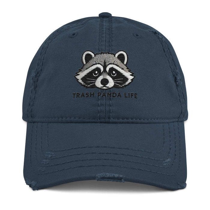 Embroidered Trash Panda Life Distressed Dad Hat – Edgy & Fun Wildlife Funny Stylish Hat