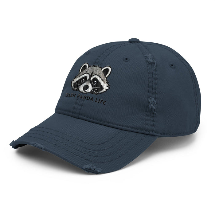 Embroidered Trash Panda Life Distressed Dad Hat – Edgy & Fun Wildlife Funny Stylish Hat