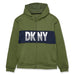 DKNY Small / Green DKNY Girls Classic Comfy Zip-Up Sweatshirt, Olive Sz S 8 * 1118