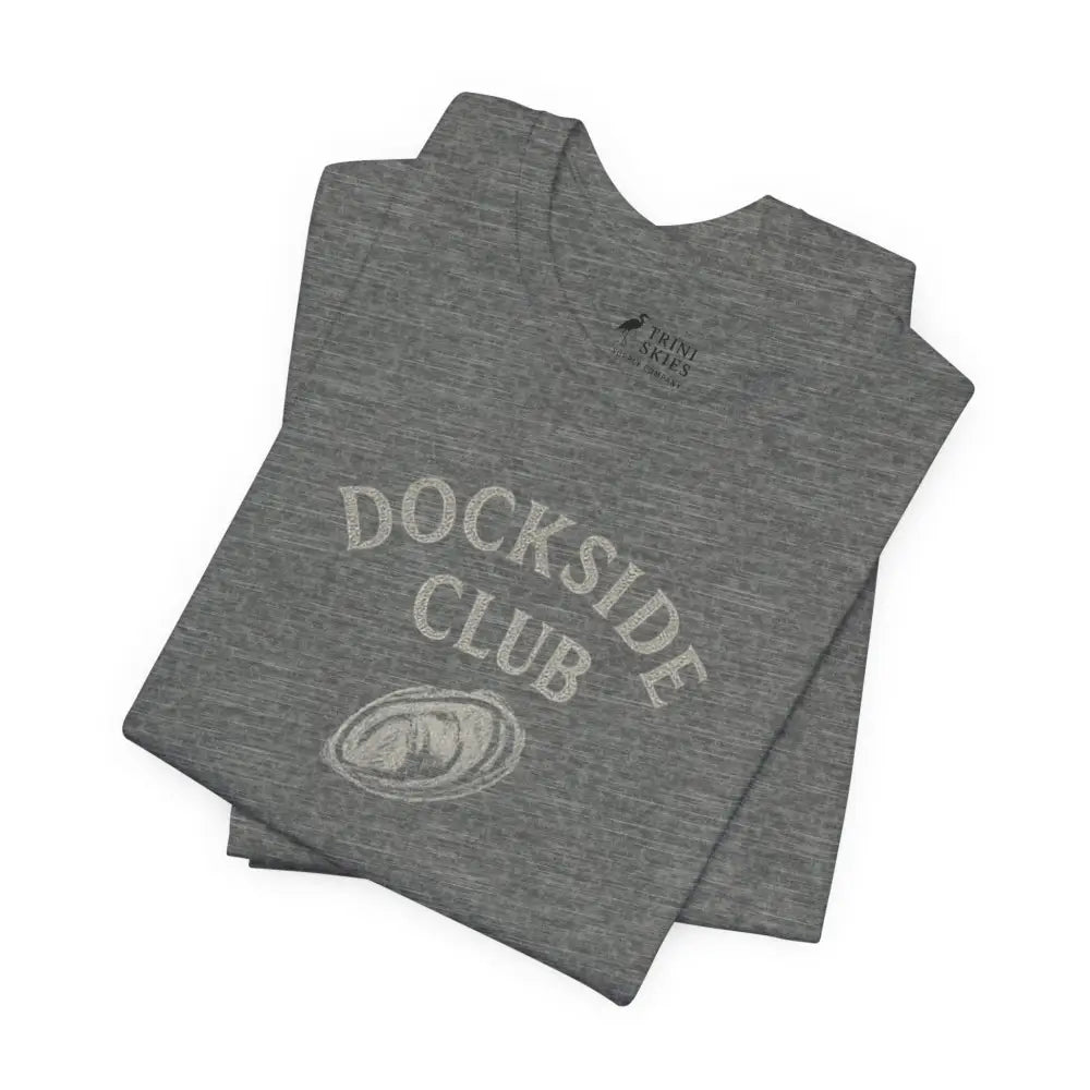 Folded gray heathered oyster dockside tee by Skies Supply