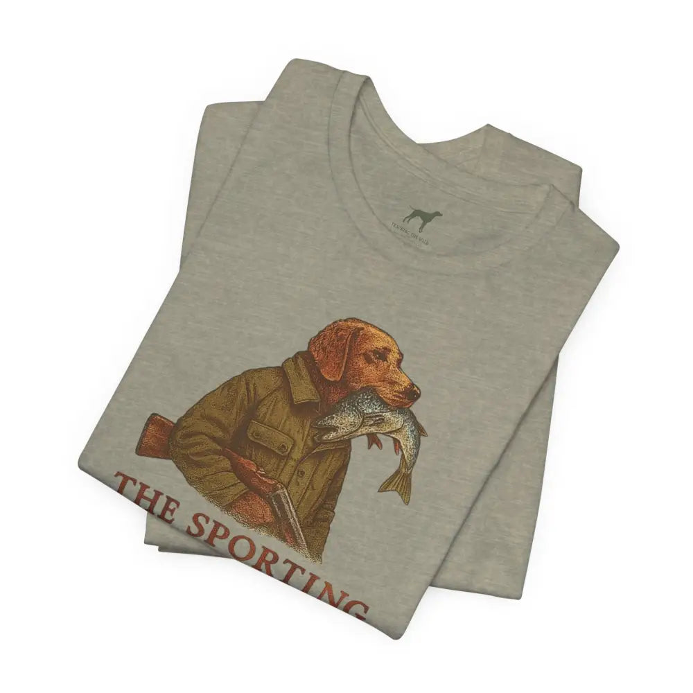 Trini Skies dog fishing graphic tee celebrates timeless outdoor heritage