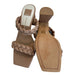 Dolce Vita 9.5 / tan Dolce Vita Ashby Braided Block Heel Sandals - SZ 9.5, Casual Slip On Shoes