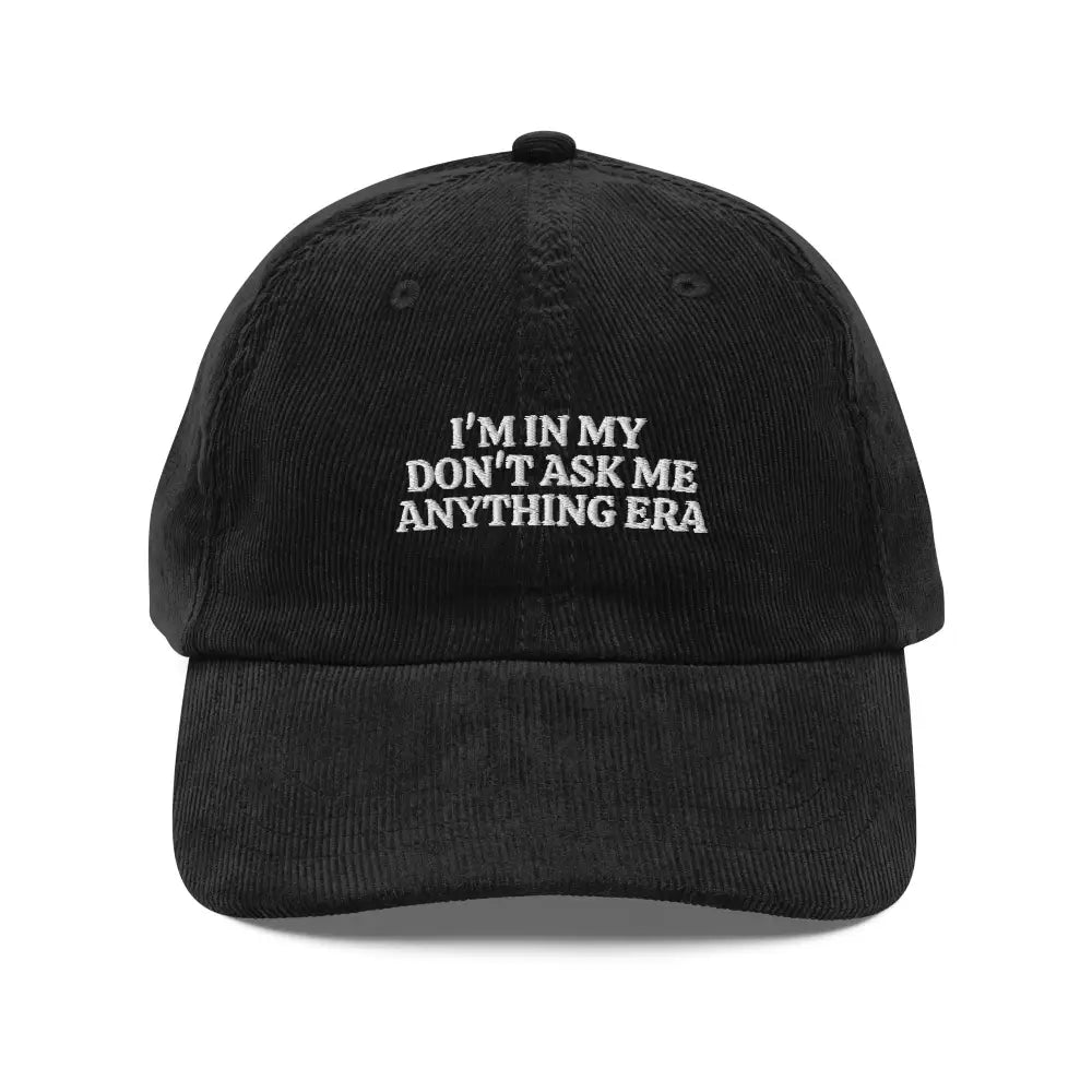 Black Make America Great embroidered vintage corduroy cap