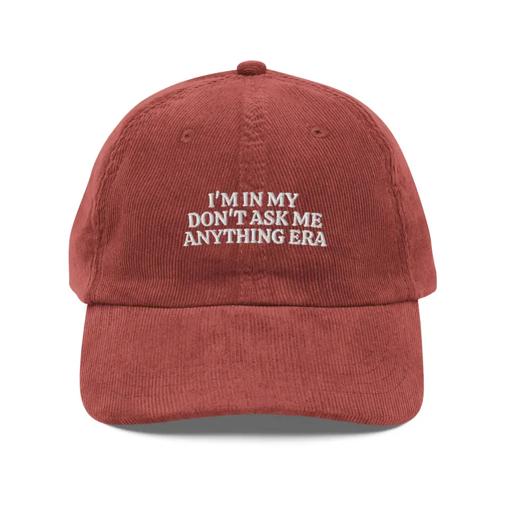 Red Make America Great embroidered vintage corduroy cap