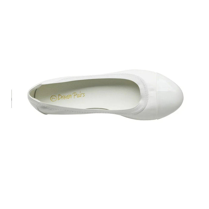 Dream Pairs 8.5 / White "Dream Pairs Sole-Flex Women's Ballerina Ballet Flats, Size 8.5, White"