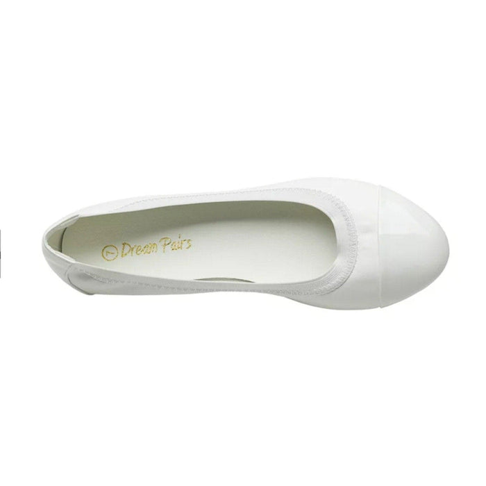 Dream Pairs 8.5 / White "Dream Pairs Sole-Flex Women's Ballerina Ballet Flats, Size 8.5, White"