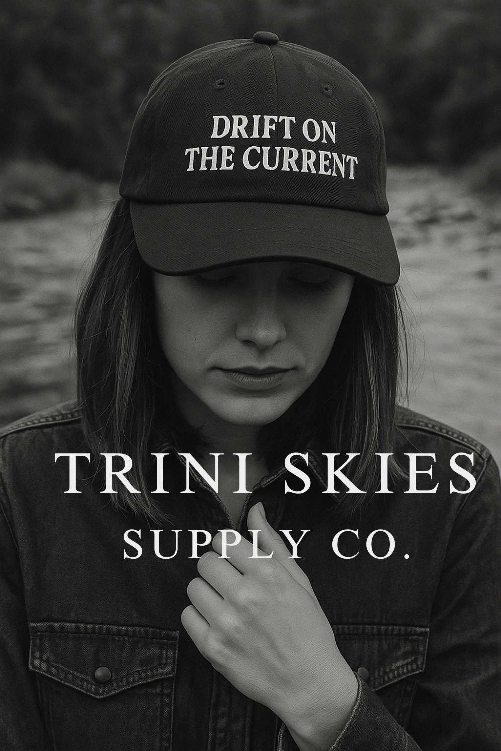 Drift on the Current Hat – Yupoong Unstructured Vintage Dad Cap | Trini Skies Supply Co. - Triniskies